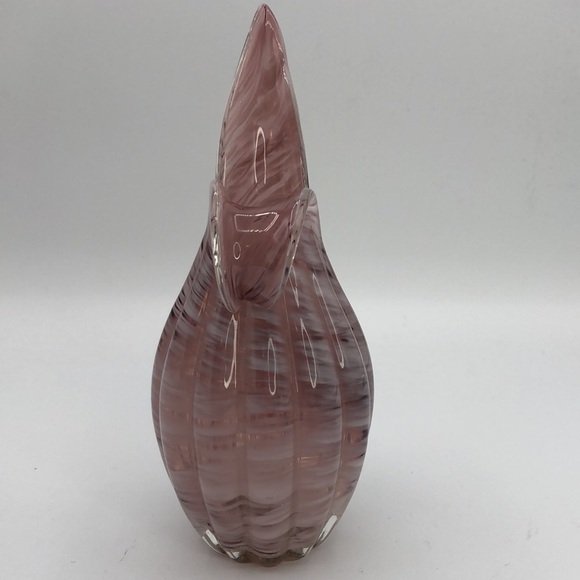 Vintage Lefton Swirl Glass Vase, MCM Lavender or Lilac with White Swirls - Picture 5 of 8